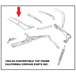USED TOP FRONT HEADER RAIL - 1962-64