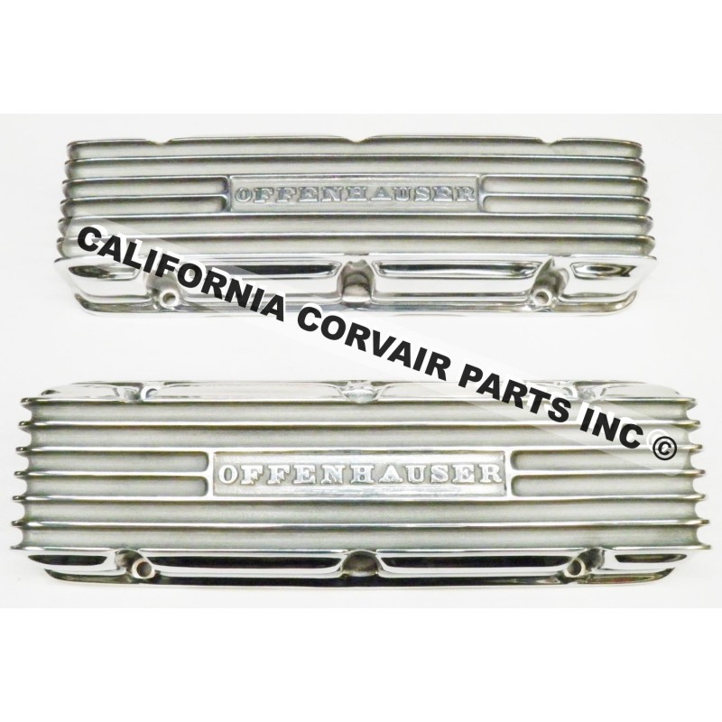 NEW POLISHED ALUMINUM VALVE COVERS - 4 HOLE