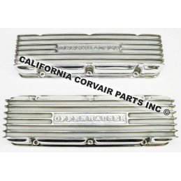 NEW POLISHED ALUMINUM VALVE COVERS - 6 HOLE