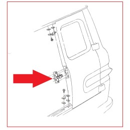 USED VAN REAR DOOR CENTER LATCH