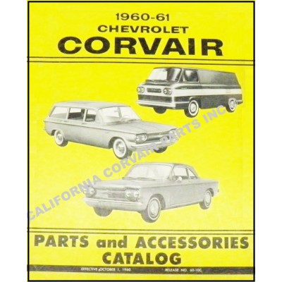 USED 1960-61 CORVAIR PARTS CATALOG - YELLOW