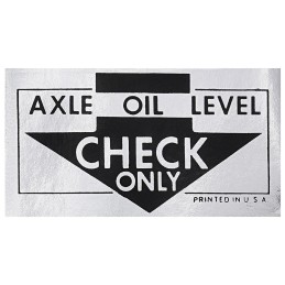 NEW AXLE CHECK STICKER