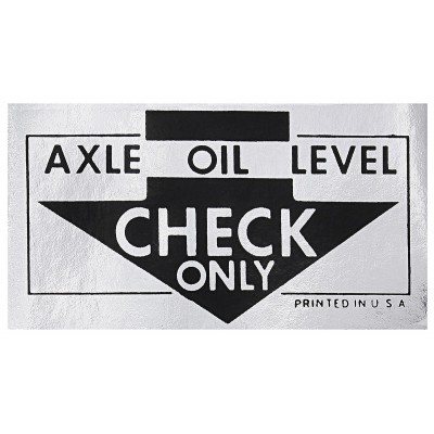 NEW 1964-65 AXLE CHECK DECAL