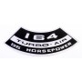 NEW AIR CLEANER LID STICKER - 95 HP