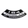 NEW AIR CLEANER LID DECAL - 110 HP