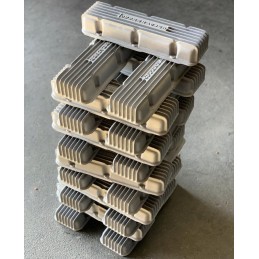 NEW POLISHED ALUMINUM VALVE COVERS - 4 HOLE