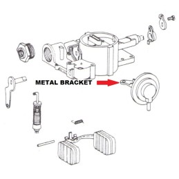 NEW CHOKE PULL OFF DASHPOT BRACKET
