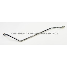 NEW CHROME CARBURETOR GAS LINE - LEFT SIDE