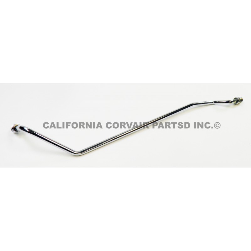 NEW CHROME CARBURETOR GAS LINE - LEFT SIDE