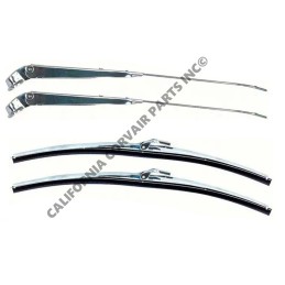 NEW FULL SET (4) WIPER ARMS & BLADES - 1965-69
