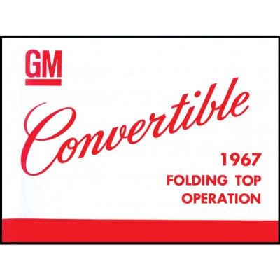 NEW 1967 CONVERTIBLE TOP BOOKLET