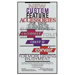NEW CUSTOM FEATURES BOOKLET - 1963