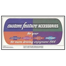 NEW CUSTOM FEATURES BOOKLET - 1964