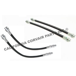 NEW FULL SET (4) FRONT & REAR BRAKE HOSES - 1965-68