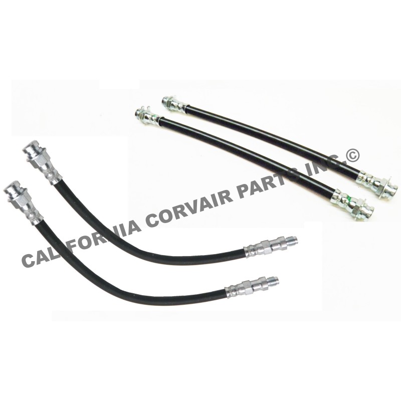 NEW FULL SET (4) FRONT & REAR BRAKE HOSES - 1965-68