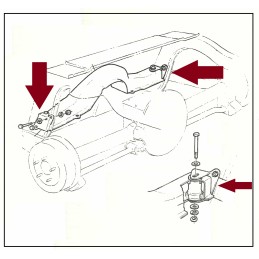 USED REAR SUSPENSION CROSSMEMBER BRACKET - 1965-69