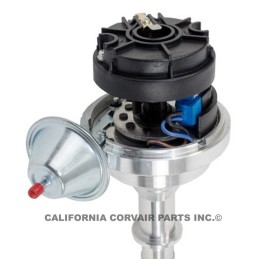NEW ELECTRONIC DISTRIBUTOR & COIL - BLACK CAP