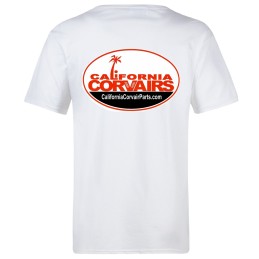 WHITE CALIFORNIA CORVAIRS T-SHIRT - 2XL LARGE
