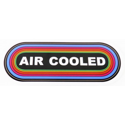 AIR COOLED RAINBOW OVAL STICKER