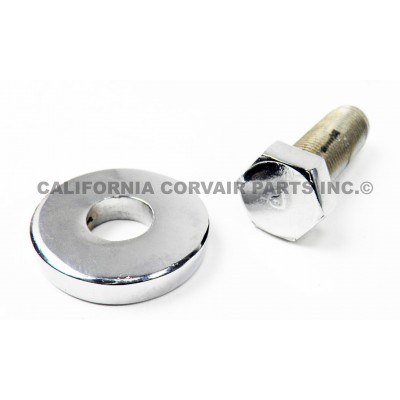 CHROME PLATED CRANK PULLEY BOLT & WASHER