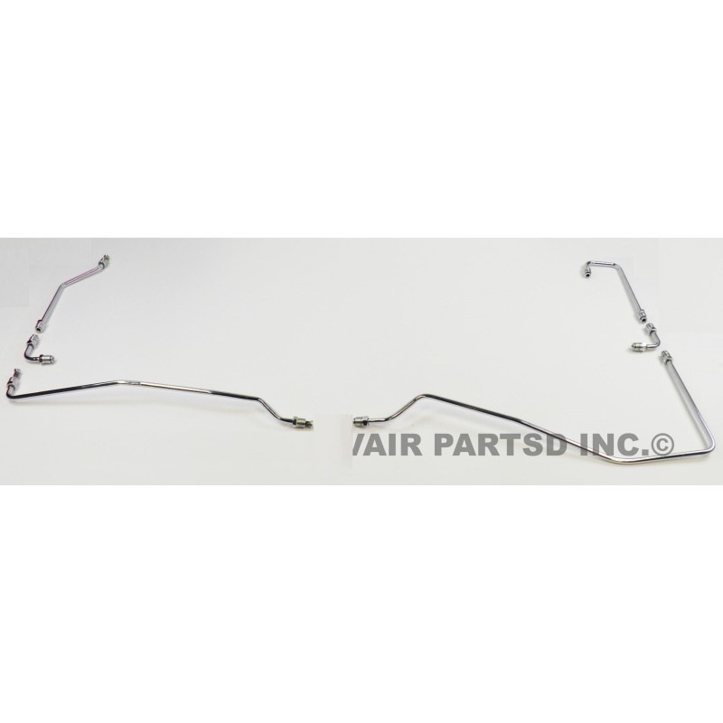 NEW CHROME CARB GAS LINES SET - 140 NEW CHROME CARB GAS LINES SET - 140