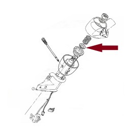 USED STEERING SHAFT SPRING SEAT - 1960-64