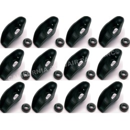 USED SET (12) ROCKER ARMS, BALLS & NUTS