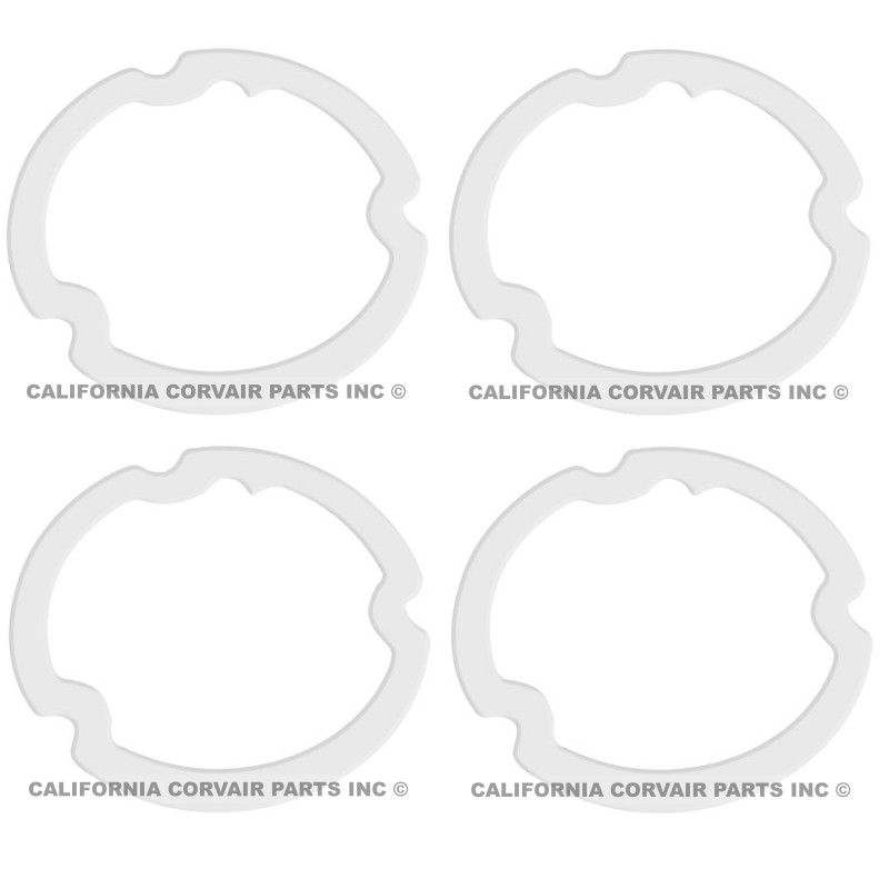 NEW FULL SET (4) TAIL LENS GASKETS - 1965-69