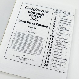 2014 CALIF CORVAIR USED PARTS CATALOG