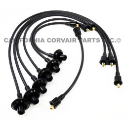 NEW 8MM DELUXE SILICONE SPARK PLUG WIRES - BLACK