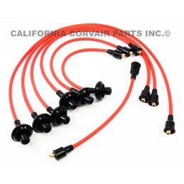 NEW 8MM SILICONE SPARK PLUG WIRES - RED