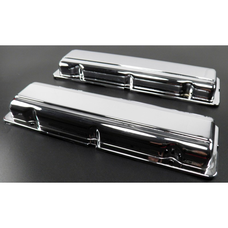 SET CHROME PLATED VALVE COVERS