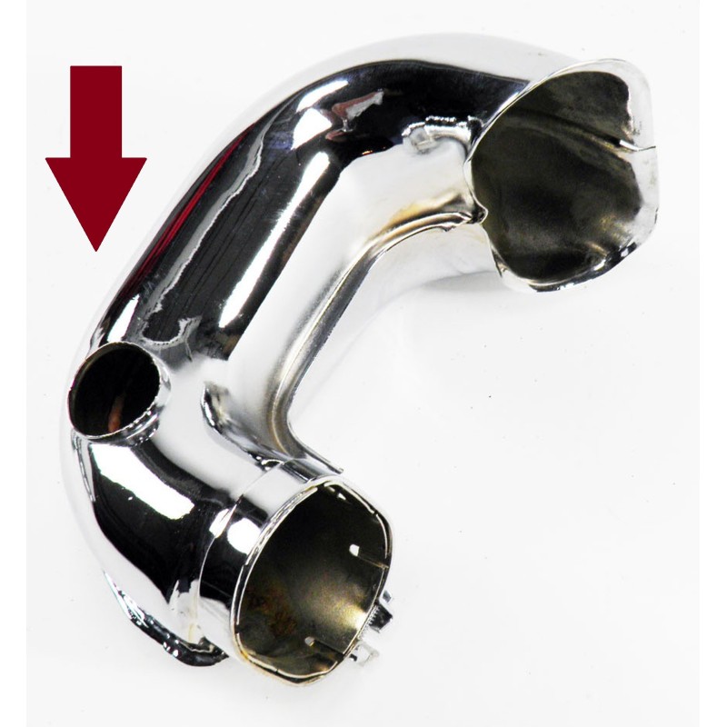 CHROMED AIR CLEANER INTAKE 1" PIPE - 1960