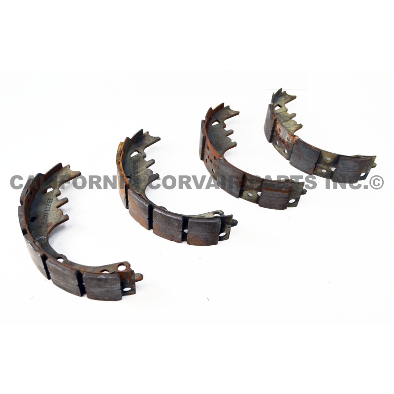 USED DELCO METALLIC FRONT BRAKE SHOES - 1965-69