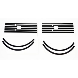 SET (2) 1961-64 HEADLIGHT BEZEL BLACK DETAIL STICKERS