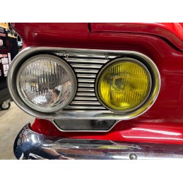 SET (2) 1960 & VAN & TRUCK HEADLIGHT BEZEL BLACK DETAIL STICKERS
