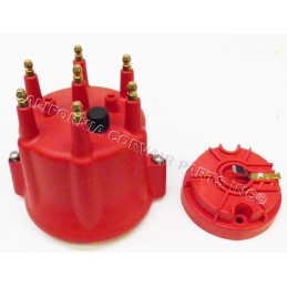 NEW ELECTRONIC DISTRIBUTOR HEI CAP & ROTOR - RED