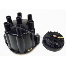 NEW ELECTRONIC DISTRIBUTOR CAP & ROTOR - BLACK