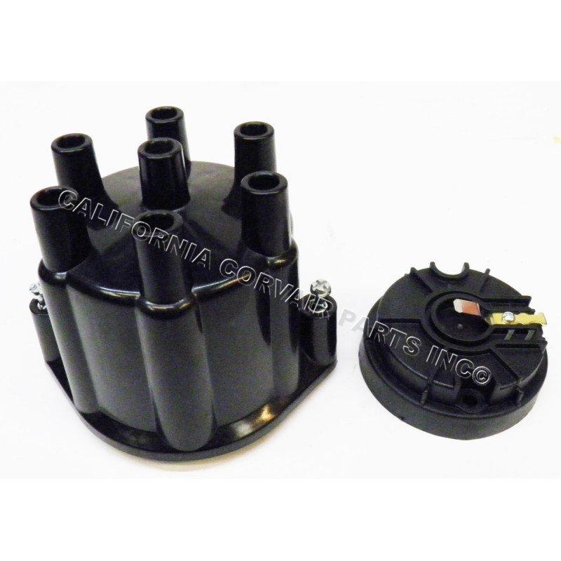NEW ELECTRONIC DISTRIBUTOR CAP & ROTOR - BLACK